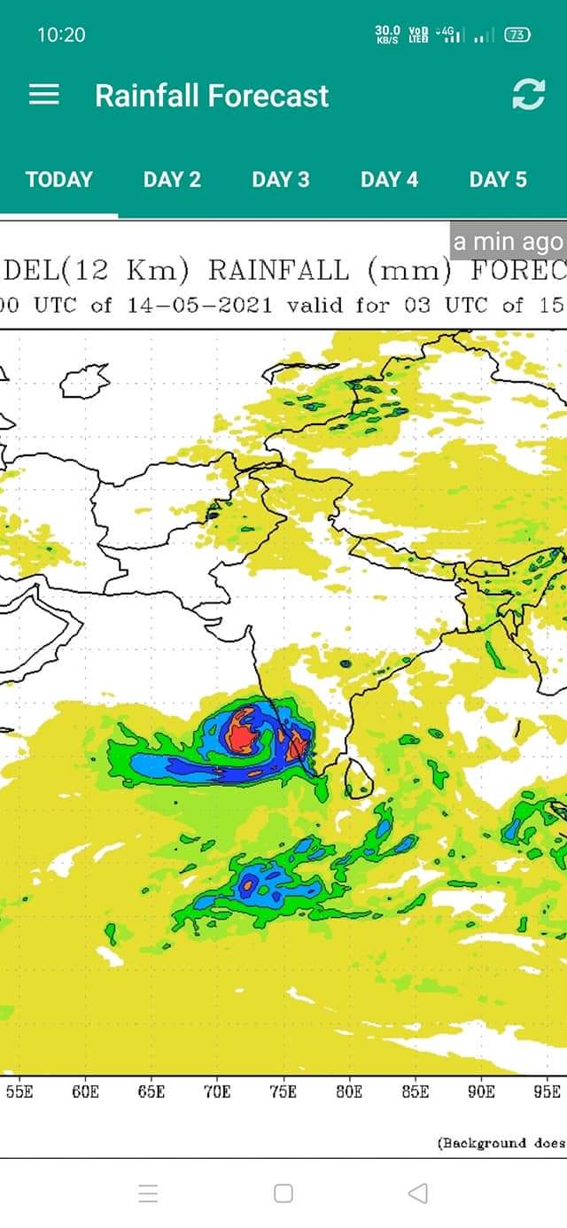 Thokta cyclone rainfall