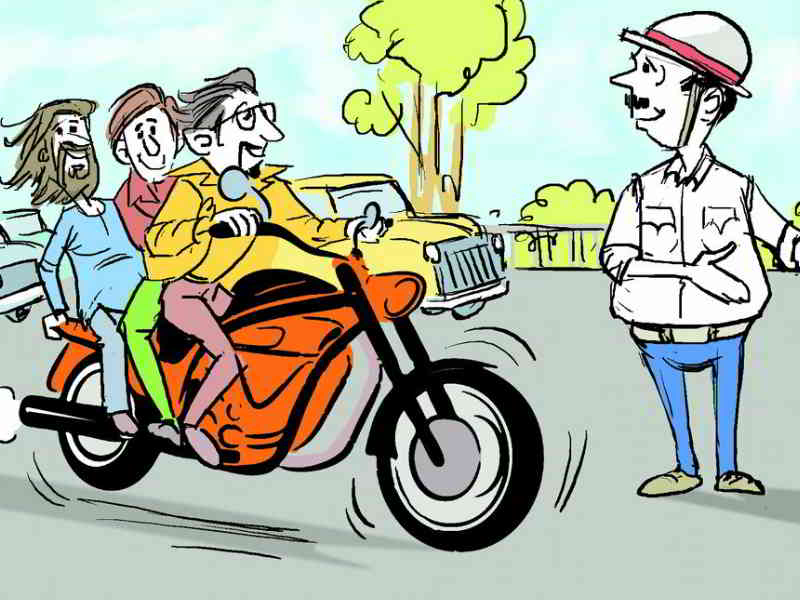 triple riding chargesheet