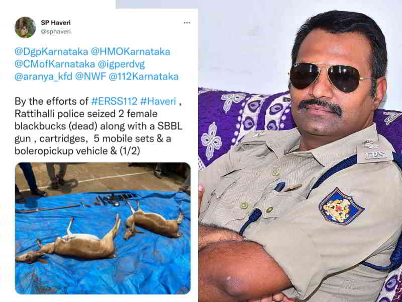 blackbucks killer arrested by haveri sp and erss team