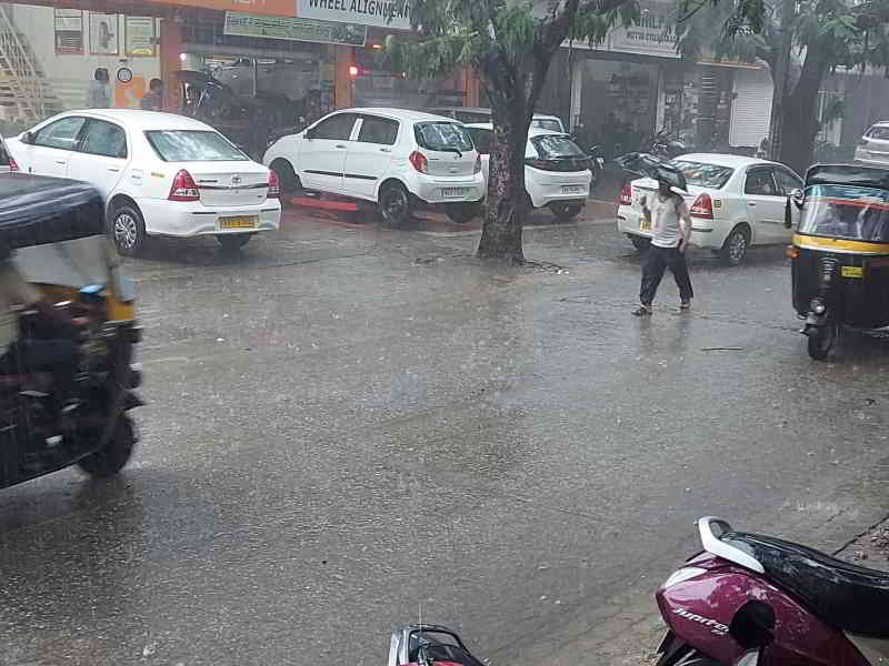 heavy rain in Davanagere