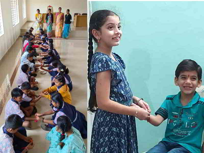 raksha bandan Davanagere police public school