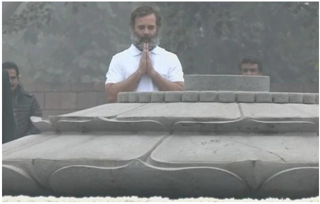 Rahul Gandhi paid tribute to his father Rajiv Gandhi in Bharat Jodo Yatra