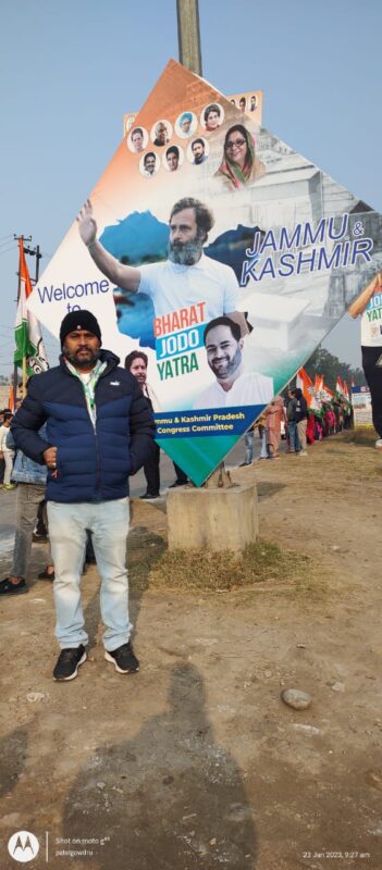 Kallesh Raj Patel of the district who made a footprint in Bharat Jodo Yatra