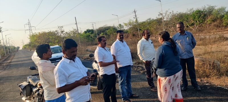 Poor road work in KHB Colony; Allegation of boundary