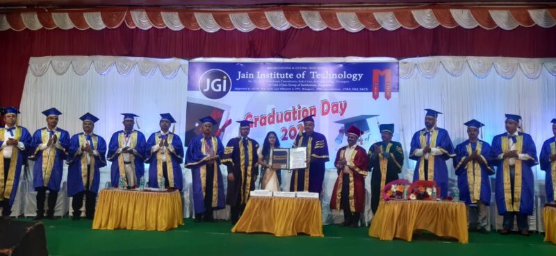 Graduation day students at Jain Engineering College focus on achievement