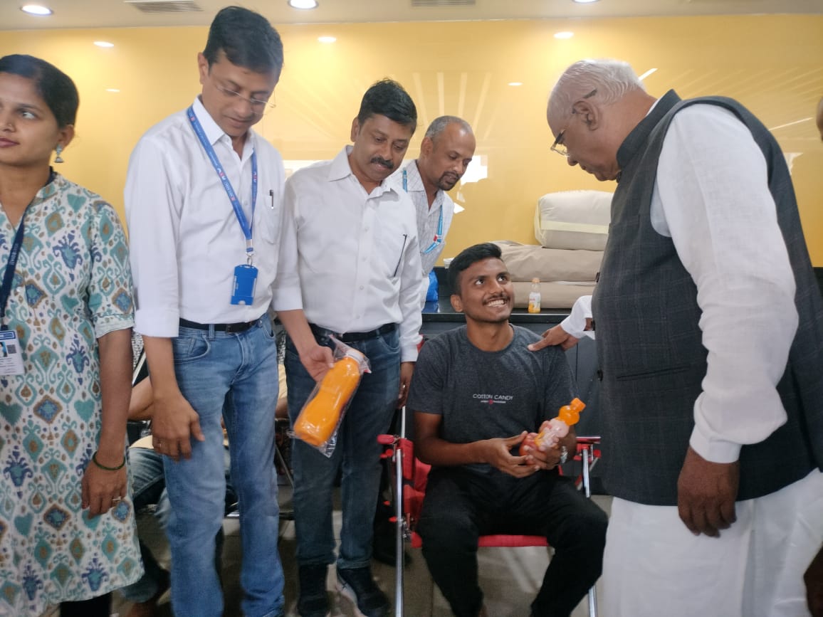 Blood donation camp by GM University, GM organization group "Every blood donor is a life saver" : G.M. Siddeshwar