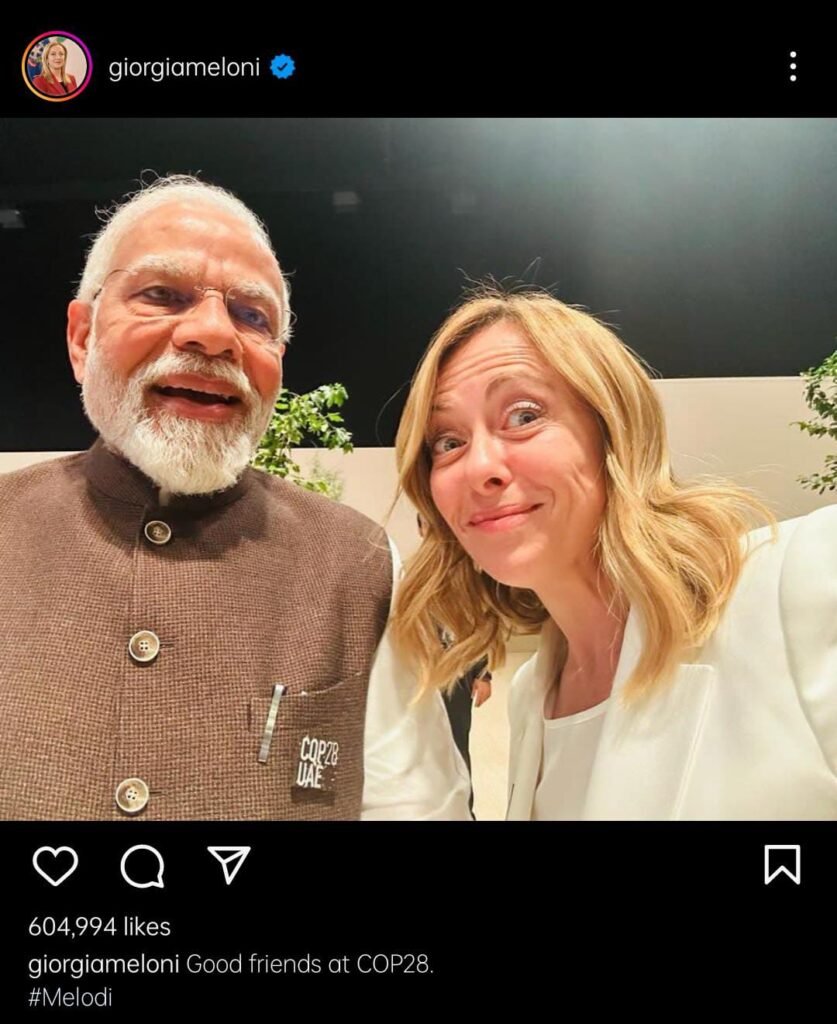 Italian Prime Minister clicked a selfie with Modi and said Melodi!