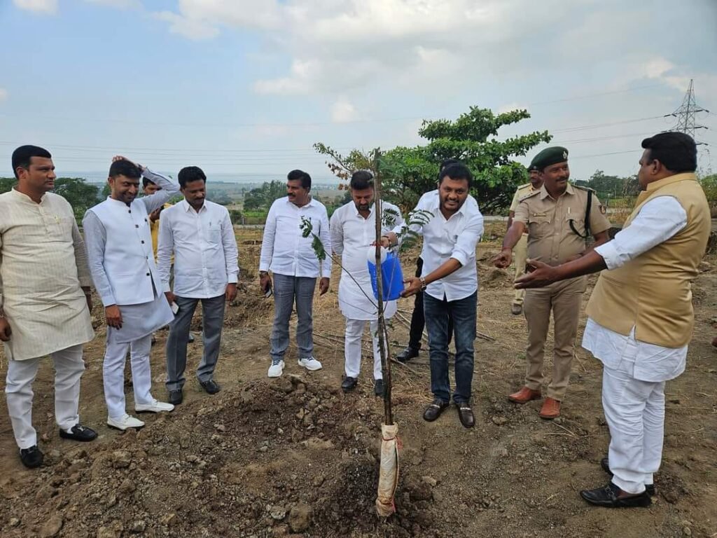 A MLA who planted a sapling near the Suvarna Soudha and developed a love for nature