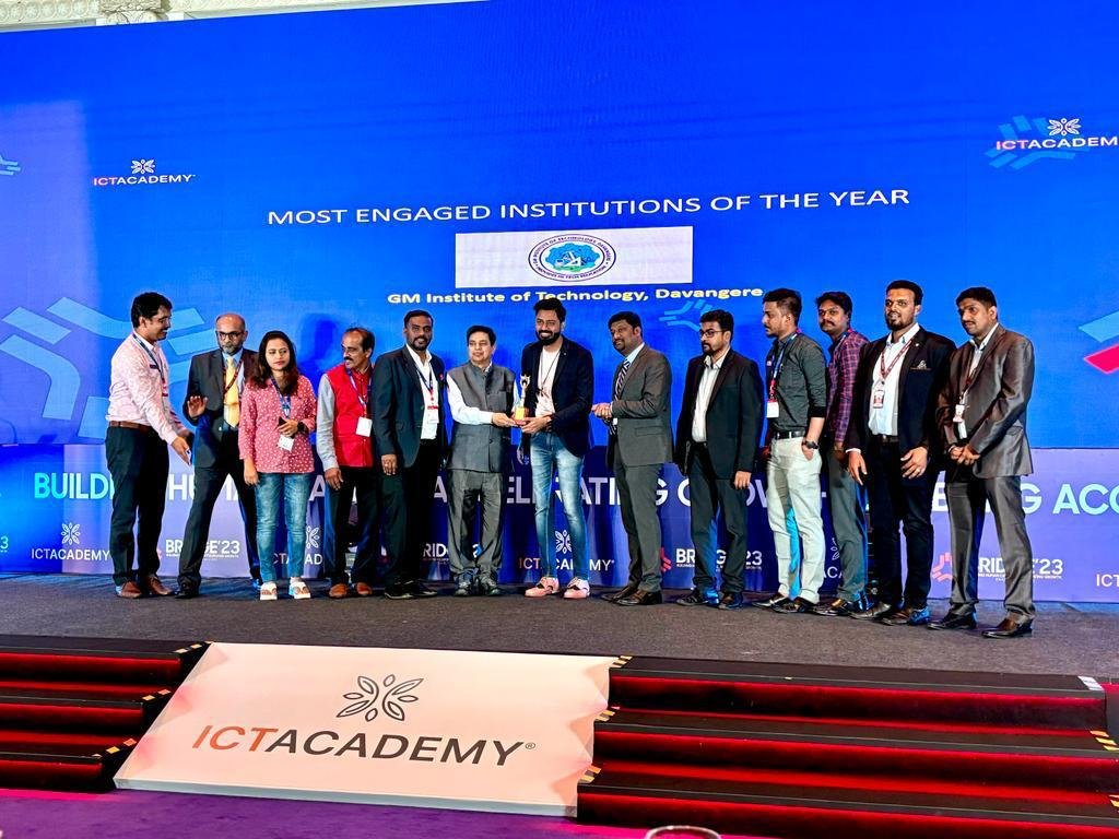 Academic Excellence Award by ICT Academy to GMIT College