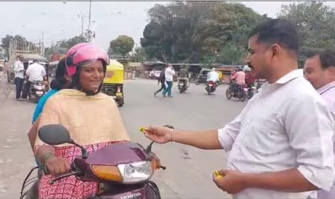 Different awareness by giving warning to traffic violators instead of punishing them