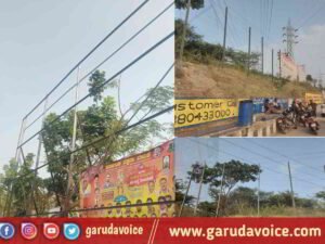 illigal hoardings at Davangere city corporation limits