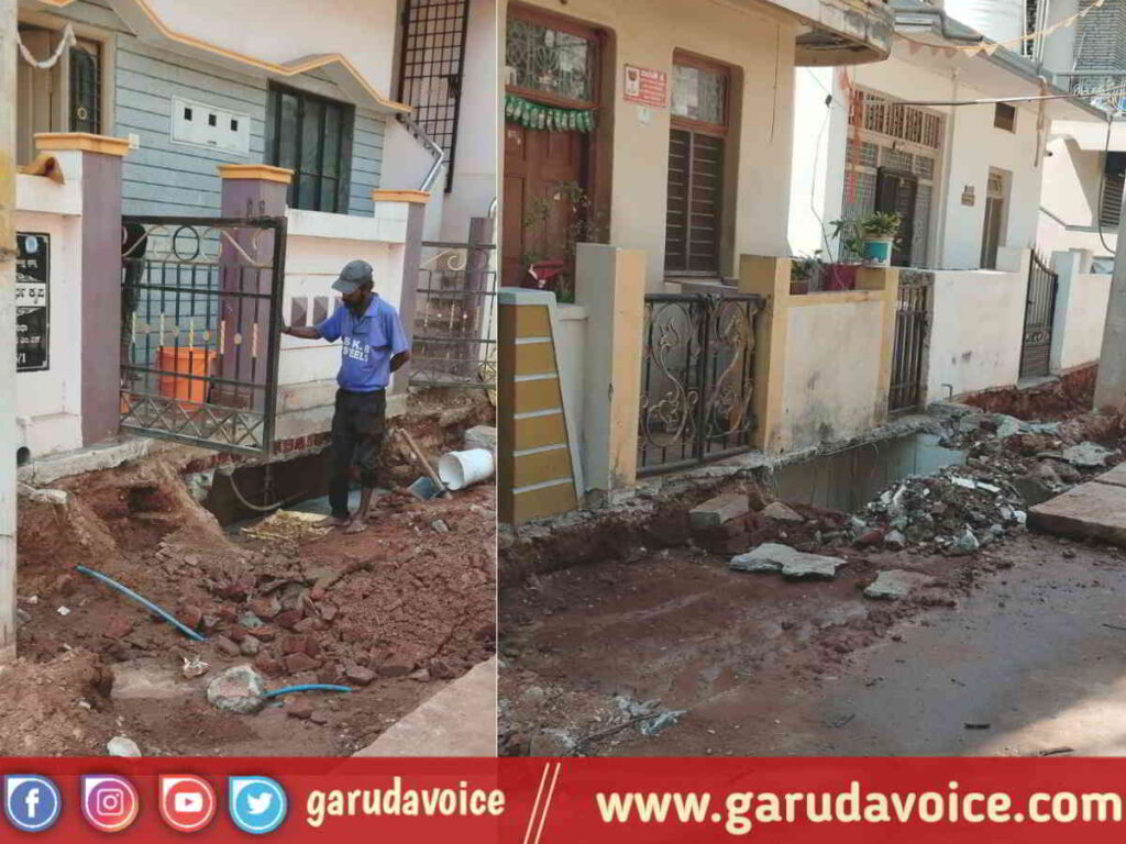 Road_ Allegation of road encroachment; Appeal to commissioner for completion of pavers work